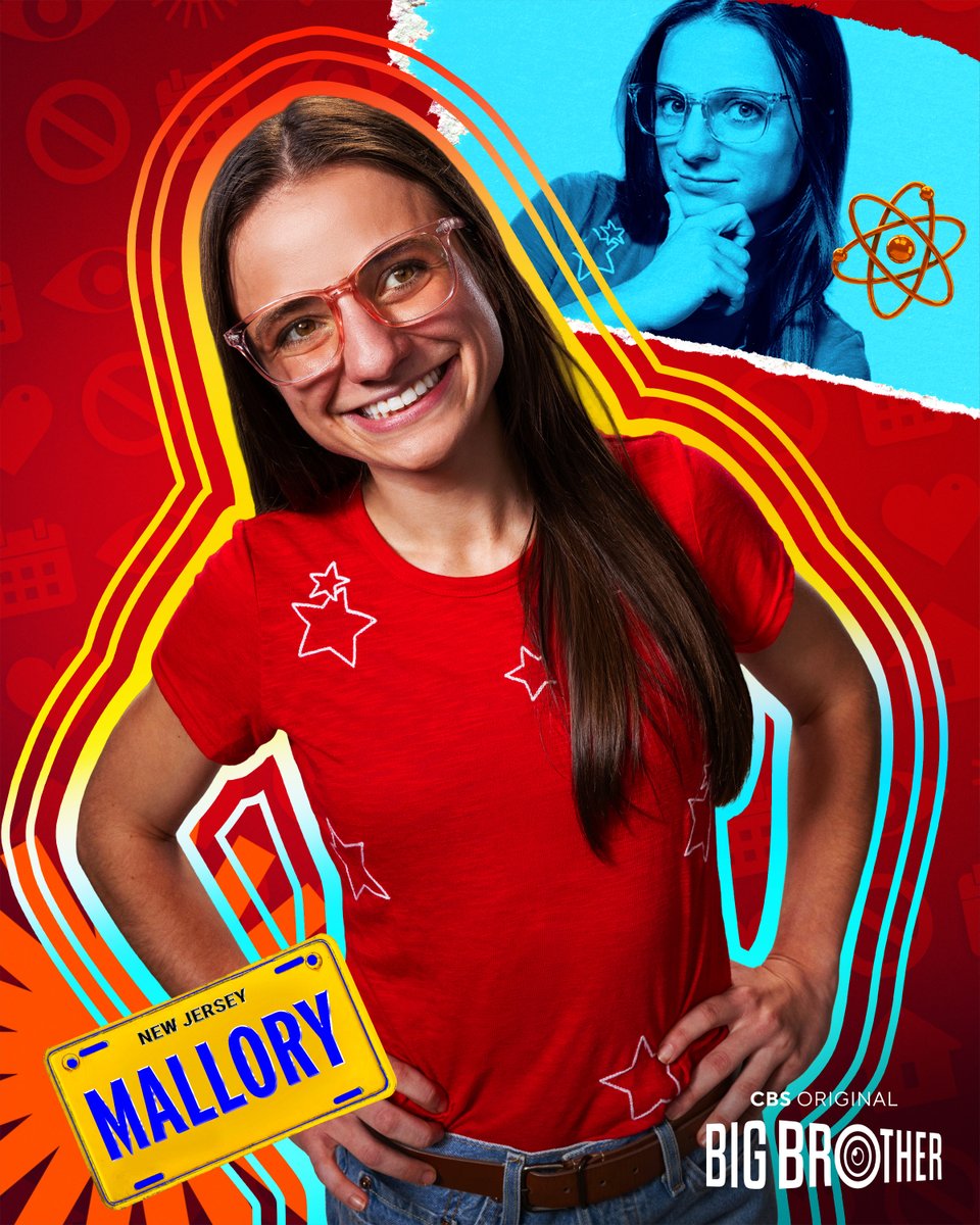CBSBigBrother's tweet photo. @CBS Mallory from New Jersey is a rocket scientist ready to formulate her gameplan for success 🔬 Watch her enter the #BigBrother house on Thursday, July 9th @CBS! #Broveal #BB28 https://t.co/g68DW99Swr