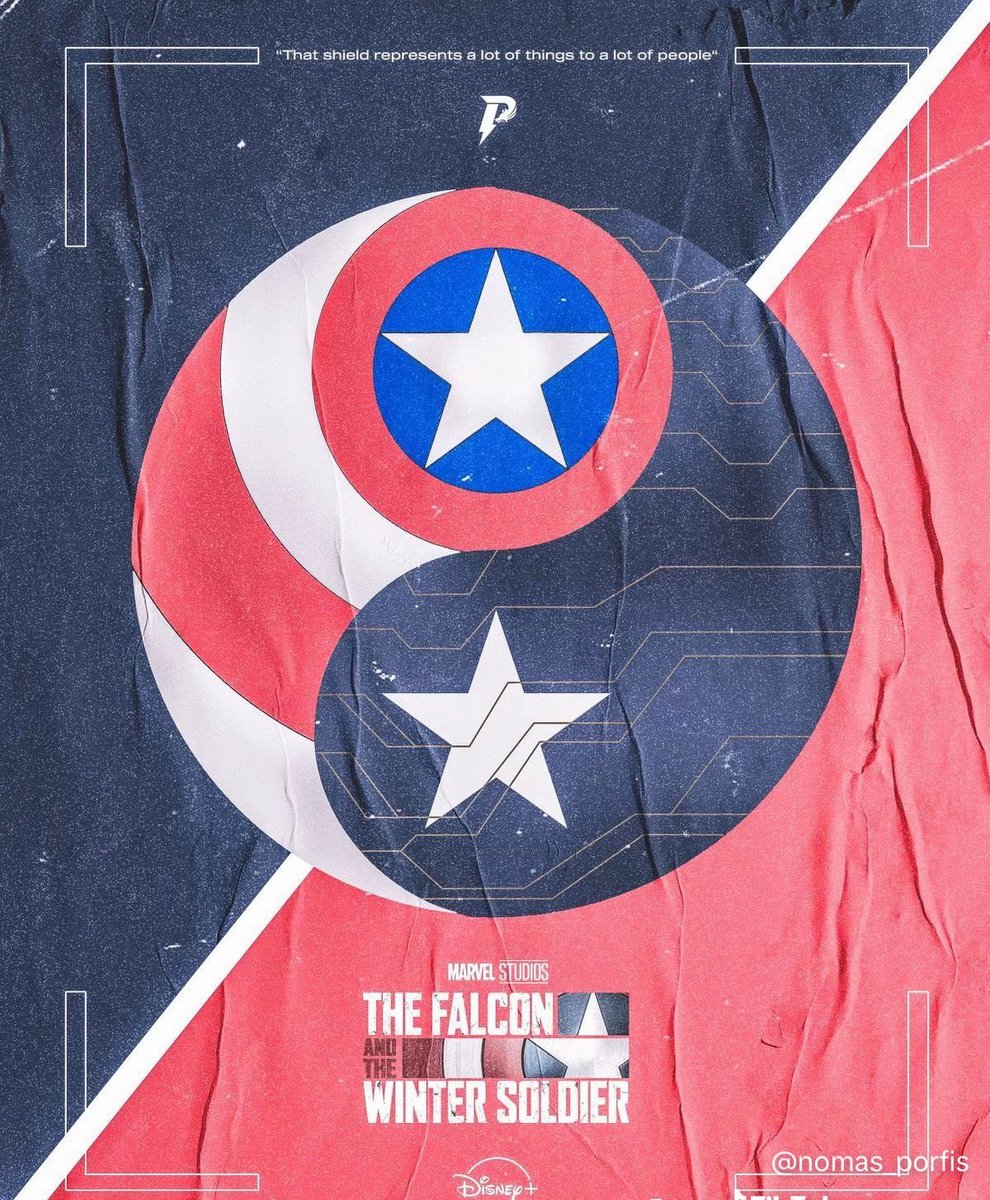 GAYINSOMN1AC's tweet photo. Thinking about this official promo poster for The Falcon and The Winter Soldier🙂‍↔️ https://t.co/V7bdDHJwiF