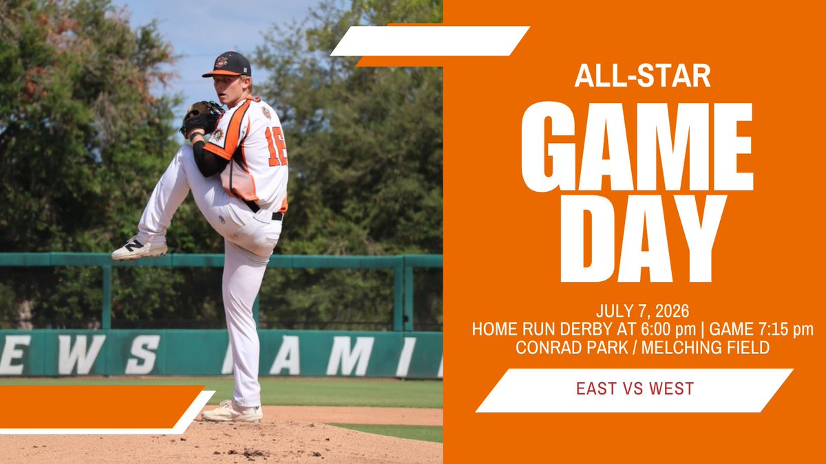 DeLandSuns's tweet photo. All-Star Game Day 💫

🏟️ Conrad Park / Melching Field
⏰ Home Run Derby 6pm | Game Afterwards 
📺 @VSNflorida 
🎟️ https://t.co/j03q1fze8b

#SunsOut☀️ #GameDay #FCSL https://t.co/tnyeKMy6Ce