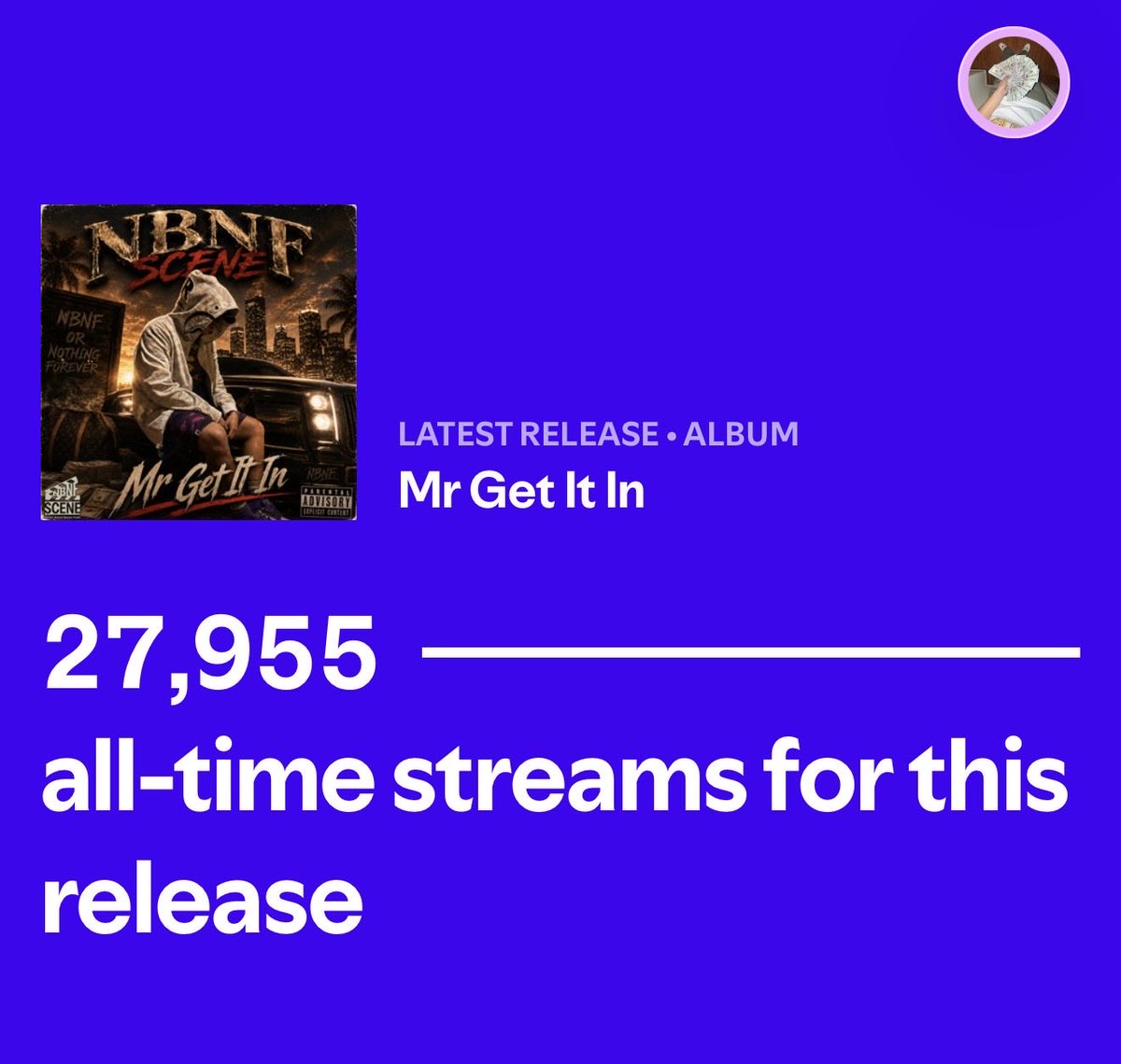 NBNF_SCENE's tweet photo. Mr Get It In , The Mixtape now out on all platforms! Almost at 30k on just Spotify let’s run it up🎬🔥🫡 https://t.co/nGWGFqFnFb https://t.co/LyRb6pUAro