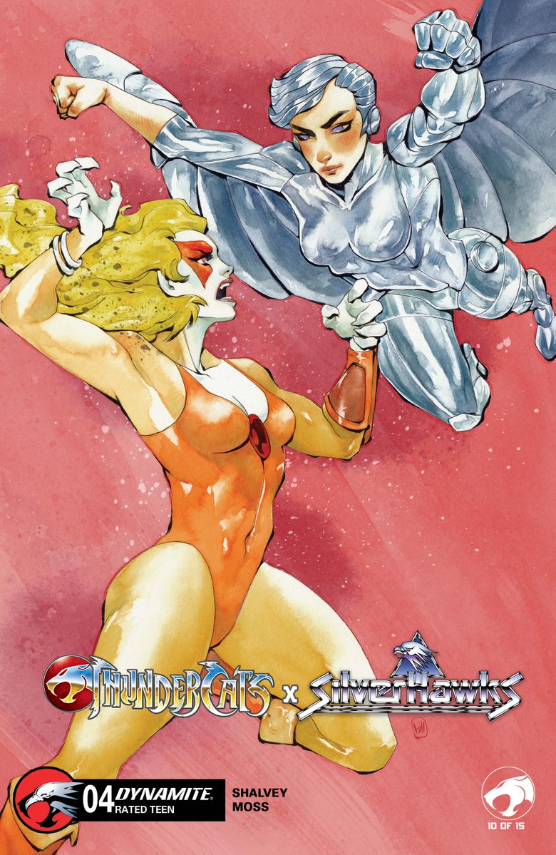 DynamiteComics's tweet photo. In stores this week, Thundercats X Silverhawks #4 from Declan Shalvey and Drew Moss with covers by Declan Shalvey, Lucio Parrillo, Eric Canete, Chuma Hill and an animation art cover.

#thundercats #silverhawks #declanshalvey #drewmoss #lucioparrillo #ericcanete #chumahill

https://t.co/4QWKv8V30g