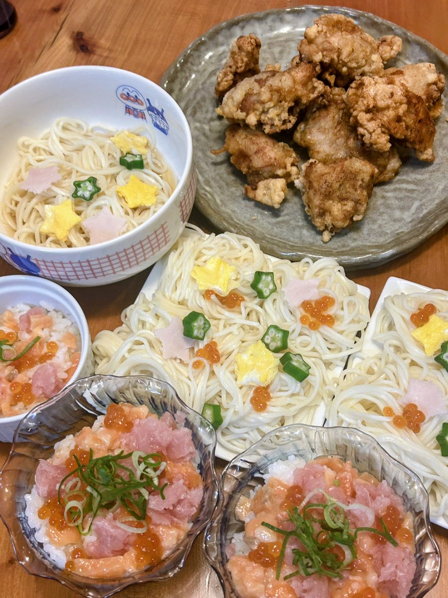 0884michi's tweet photo. 今日の七夕 メニュー✨娘作！ごちそうさまでした🩷 https://t.co/KE5da4zMqV