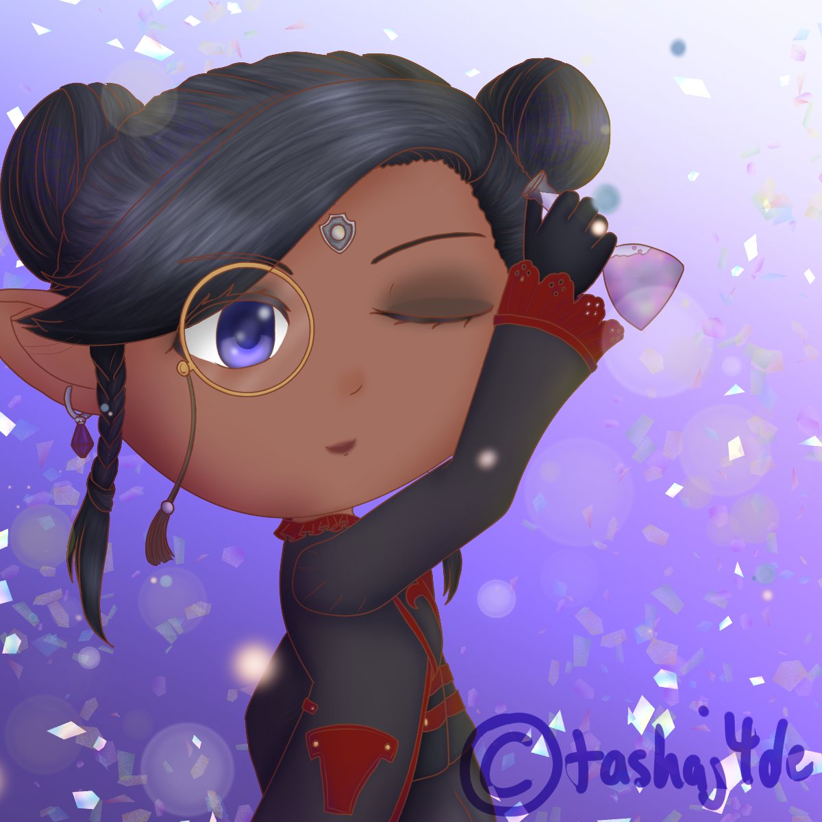 tashaj4de's tweet photo. Art Fight Attack on hyperfixajin's character, Nana! A little potion check~

#artwork #ffxiv #finalfantasyxiv #finalfantasy14 #ffxivoc #artfight #artfight2026 #lalafell https://t.co/hfCI1QmVO0