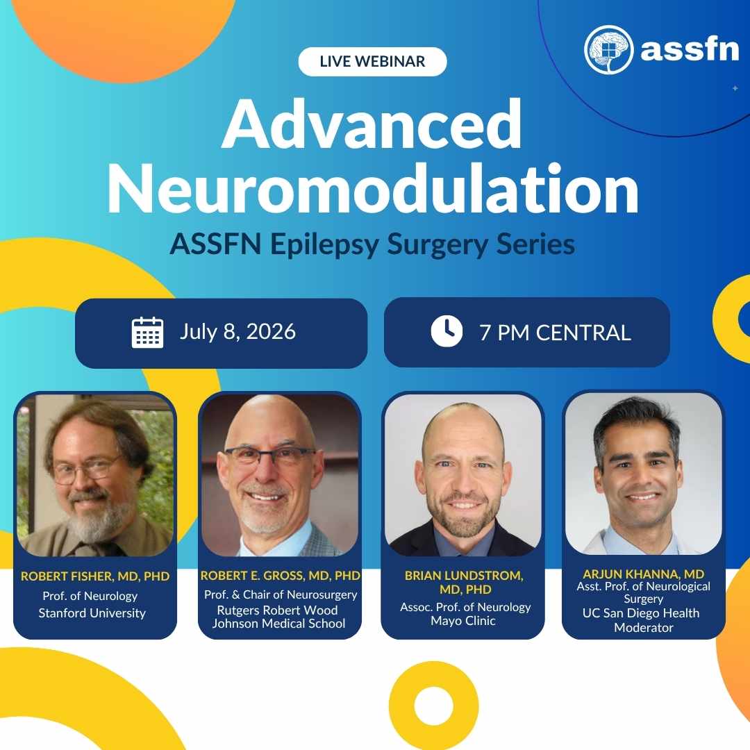ASSFNeurosurg's tweet photo. Our next live webinar, Advanced Neuromodulation, is tomorrow!
🗓️ Wednesday, July 8 | 7 PM CDT

Sign up now and hear from leading experts in the field!
🔗 https://t.co/w9CHLkxCuT

#Neurosurgery #EpilepsySurgery #Neuromodulation #MedEd #DBS #RNS #FunctionalNeurosurgery https://t.co/JtUI8XABiz