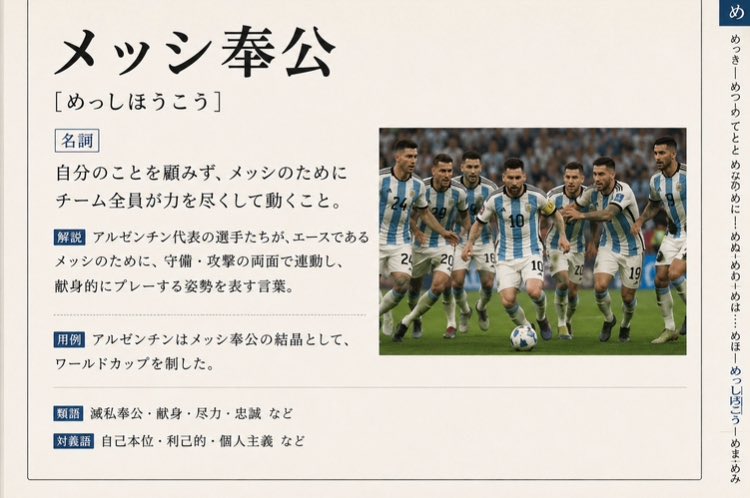 aflogedou's tweet photo. W杯格言として「メッシ奉公」をアルゼンチンに送りたい。
#サッカーW杯 https://t.co/a6B7jzGw3h