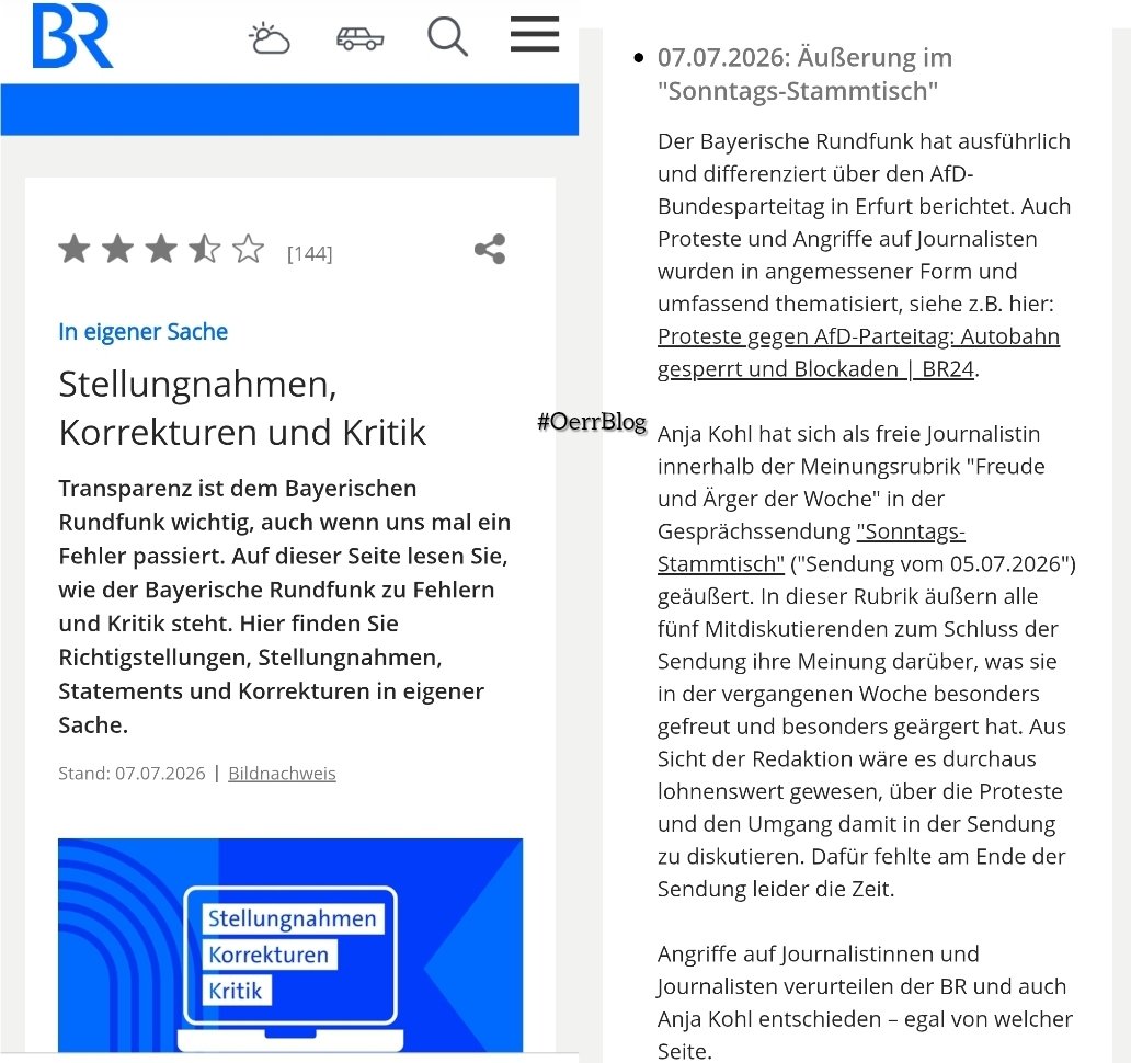 OERRBlog's tweet photo. Heute hat der BR diese völlig lächerliche Korrektur über die Falschaussagen von Anja Kohl über die AFD und die in Erfurt von Antifa Extremisten angegriffenen Apollo News Journalisten veröffentlicht. Soll das alles sein @br24? #OerrBlog https://t.co/JOFwulrAtX