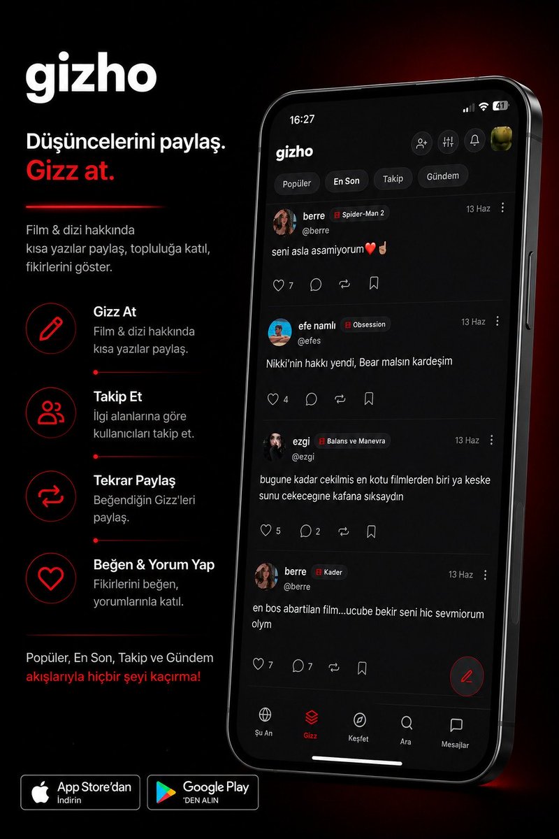 gizhocom's tweet photo. Film ve diziler hakkında konuşmanın en keyifli yolu. Gizz paylaş, yorum yap, topluluğa katıl. https://t.co/OFozQTTZ84