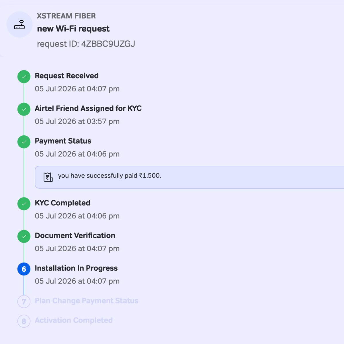 ronitkunk's tweet photo. @airtelindia it has been 48+ hours and haven't received a call back for Wi-Fi installation despite three calls to customer support assuring me I "will get a call back in 4 hours" and it "won't happen again". During KYC your "Airtel Friend" told me it would be "within 24 hours". https://t.co/rloEHA9srx