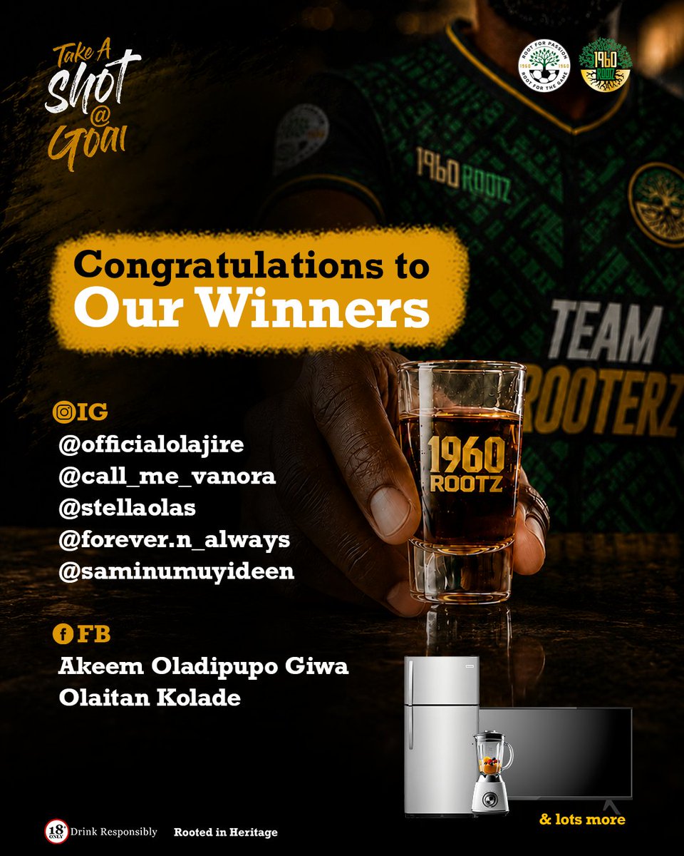 1960_Rootz's tweet photo. Congratulations to our take a shot @ goal winners ⚽🥳

Drop your shot @ goal in the comments to be one of our next winners.

#1960Rootz #TheGameIsInOurRootz #WorldCup https://t.co/ZImyv5mY6H
