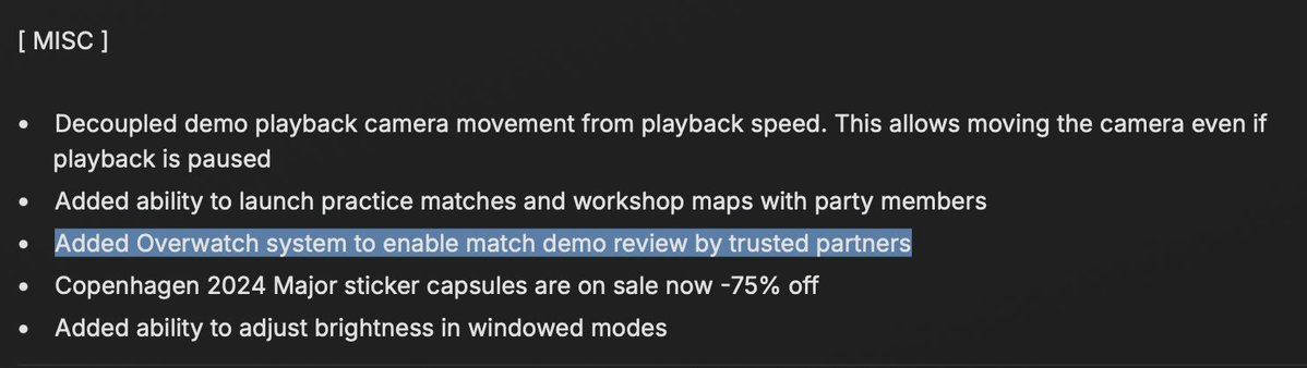 ThourCS2's tweet photo. It's been 800+ days since Valve mentioned Overwatch system in CS2's release notes..

Premier Season 5 without any Anti-cheat measures is waste of time for all of us. 🙃 https://t.co/sgzC9tWv2E