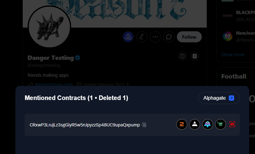 Snowcrypto2547's tweet photo. DEV OF DANGER SAID HE DIDNT LAUNCH

BUT THEY HAVE THIS CA ON THERE PROFILE STILL UP?

https://t.co/nkCx7cT7C6

CRxwP3LrujLz3sgGiyR5w5nJpyzzSp48UC9upaQxpump https://t.co/eAVzr1W6cV