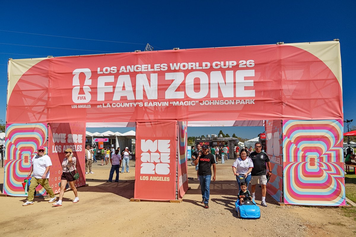 EconOppLA's tweet photo. ⚽ What a weekend! Team DEO was proud to join the official World Cup Fan Zone celebration at Earvin "Magic" Johnson Park alongside Supervisor Holly J. Mitchell and community partners.  

⚽ Learn more about DEO programs and services at https://t.co/SIHGAtggHG. https://t.co/SVnmKWjISi
