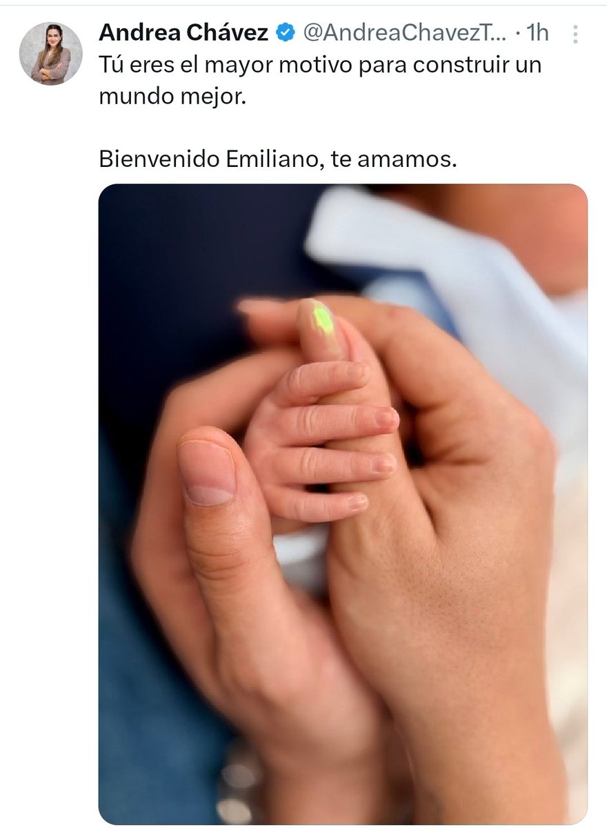 catrina_nortena's tweet photo. 🚨 MUCHAS FELICIDADES PARA @AndreaChavezTre por el nacimiento de su bebe Emiliano

Una razón más para luchar por el rescate de Chihuahua de las manos de los Narco-Panistas, los Agentes de la CIA y el Crimen Organizado... https://t.co/mPgJiX9vuZ
