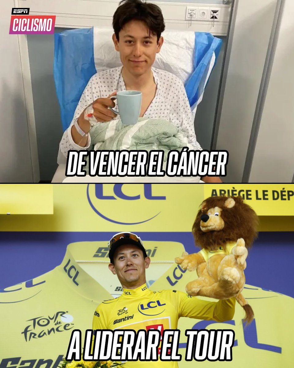 ESPNCiclismo's tweet photo. Torstein Traeen ganó la batalla contra el cáncer testicular y tras un árduo esfuerzo volvió al ciclismo, firmó con el UnoX, se vistió de rojo en La Vuelta y ahora es EL LIDER DEL TOUR. 🥹 https://t.co/JC6hSUY6E0