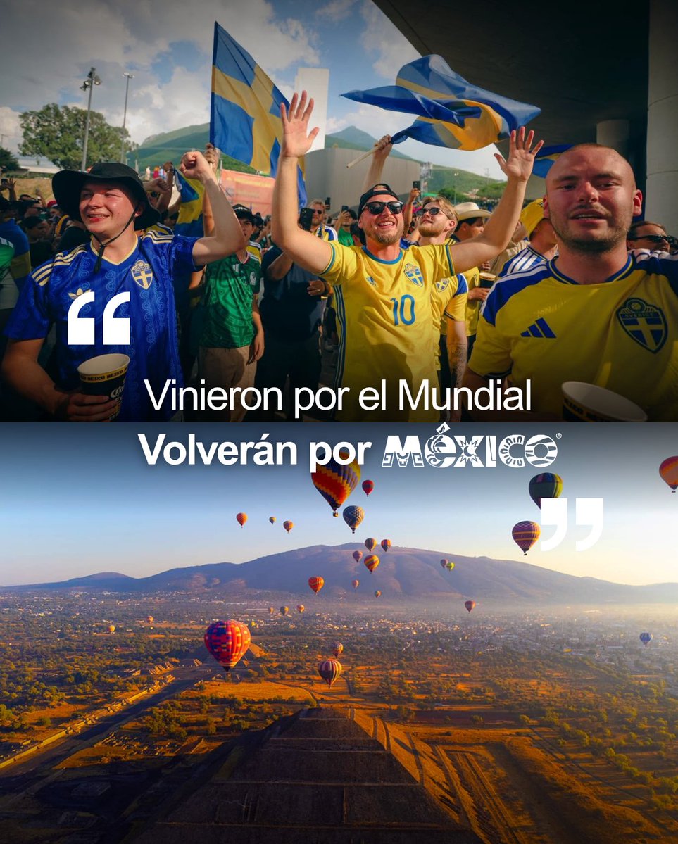 VisitMex's tweet photo. 🇲🇽✨ Vinieron por el Mundial. Volverán por México.

Por sus paisajes, su historia, sus tradiciones y esa forma única de hacerte sentir en casa.

México los recibe con los brazos abiertos, listo para seguir compartiendo momentos que se quedan para siempre.

—

🇲🇽✨ They came for the World Cup. They’ll come back for Mexico.

For its landscapes, history, traditions, and that unique way of making you feel at home.

Mexico welcomes them with open arms, ready to keep sharing moments that stay with you forever.

#VisitMexico #MéxicoEstáDeModa #MexicoIsAFeeling #MéxicoTeEspera