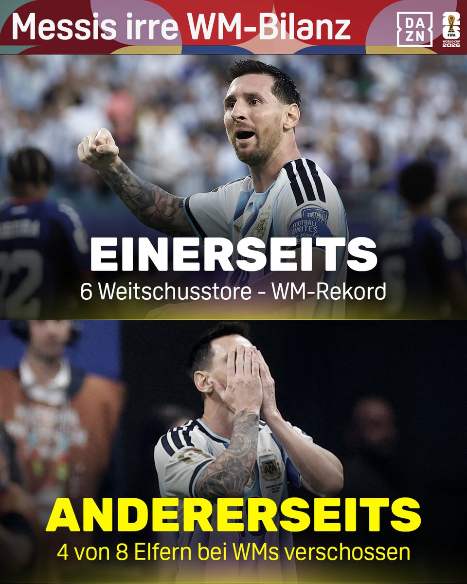DAZN_DE's tweet photo. Von außerhalb des Strafraums öfter treffen als vom Elferpunkt ist komplett verrückt 😅

Alle #WM-Highlights seht Ihr nach Abpfiff auf DAZN 📺 #WM2026 #WorldCup #ARGEGY https://t.co/HwJleZRr7k