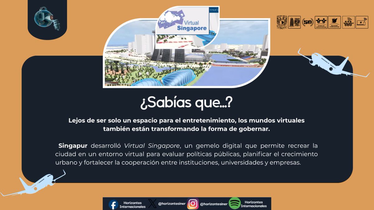 HorizontesInter's tweet photo. Singapur ha convertido esta idea en una realidad con Virtual Singapore, un gemelo digital que permite simular escenarios urbanos para mejorar la planificación, el transporte, la sostenibilidad y la respuesta ante emergencias.🗺️🫆 https://t.co/78Rrd6lDlV