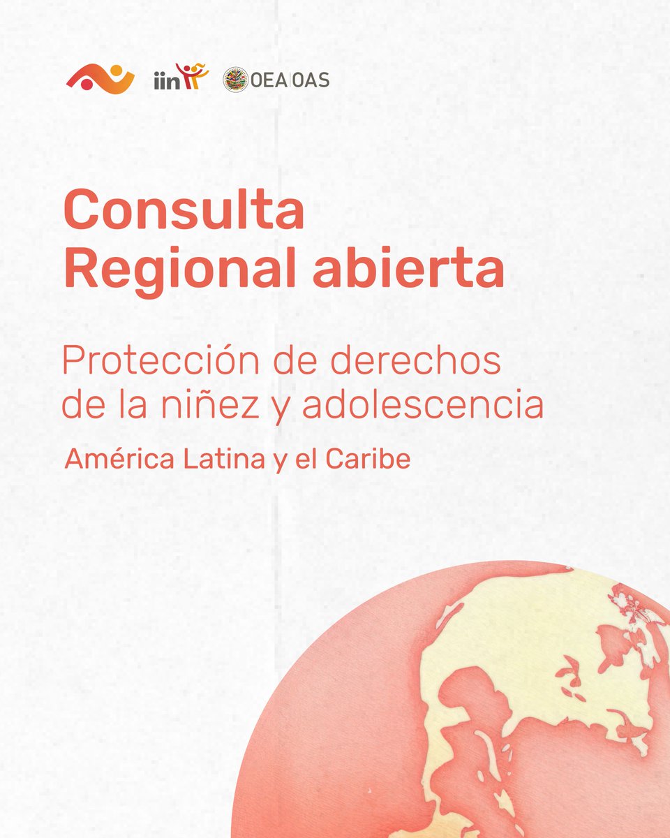 IINOEA's tweet photo. 📢 Consulta Regional abierta

Fortalecer los sistemas de protección de derechos de niñas, niños y adolescentes en América Latina y el Caribe requiere tu aporte.

👉 Participa aquí: https://t.co/RdX6lJwM55 https://t.co/Fe8pbvrQR7