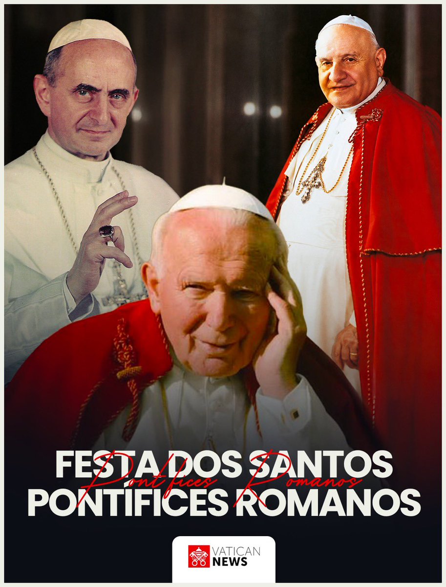 vaticannews_pt's tweet photo. Hoje a #Igreja celebra a memória de todos os Santos e Beatos #Pontífices Romanos, homens que, ao longo dos séculos, deram testemunho de fé, coragem e fidelidade à missão confiada por Cristo ao apóstolo Pedro https://t.co/H0ItwDy5VD
