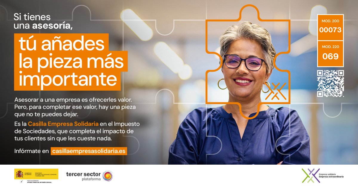 AICEAN_IC's tweet photo. Como #asesorías y #consultoras, sois la pieza clave para que vuestros clientes generen impacto positivo con una decisión sencilla, informando sobre cómo marcar la @CasillaEmpresa en el Impuesto de Sociedades. 

👉 https://t.co/CGhwh9sJwr

#LaPiezaQueCompletaTuEmpresa https://t.co/Q85IVnpVVe