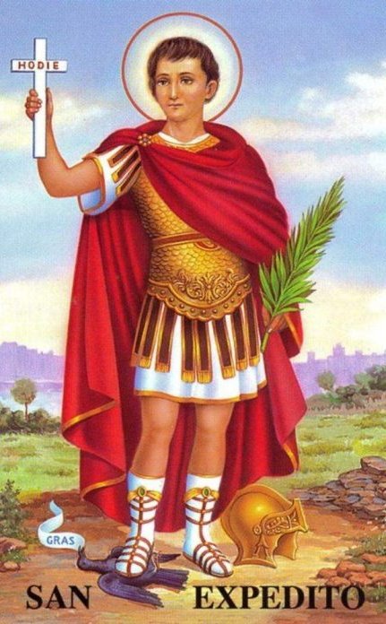 bl0wingsmoke_'s tweet photo. hay que rezarle a san expedito por protección https://t.co/vsGD8TVBcP
