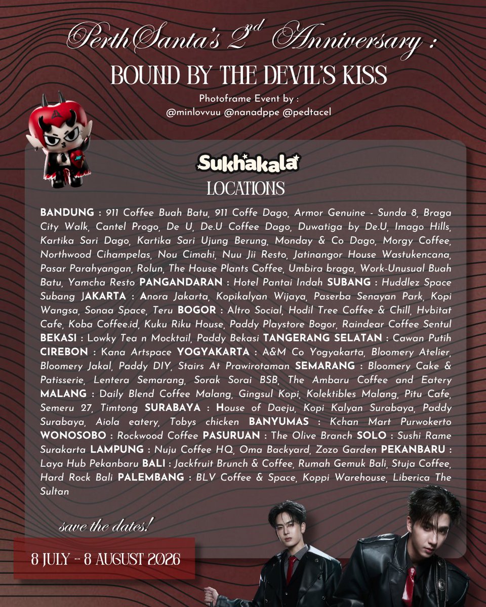 Perth_Santa0103's tweet photo. @minlovvuu @nanadppe @pedtacel You can see more details about the frame and locations on creator's page!
Strike your best pose with our frame, Little Devils! Also, don't forget to tag us and use the hashtag :
#PSBound2DevilsKiss https://t.co/N1fVsCHzXZ