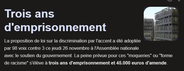 Amiciajadis's tweet photo. @NupesNews Ce que vs faites, c'est de l'accentisme, du racisme basé sur l'accent, spécifiquement régional, sous-entendant, des préjugés socio-économiques. 
Oseriez-vs le faire avc un sénégalais naturalisé? "Heureusement qu'il y a les sous-titres, il ne parle pas bien français".
Au passage⬇️ https://t.co/zn77ulCJKE