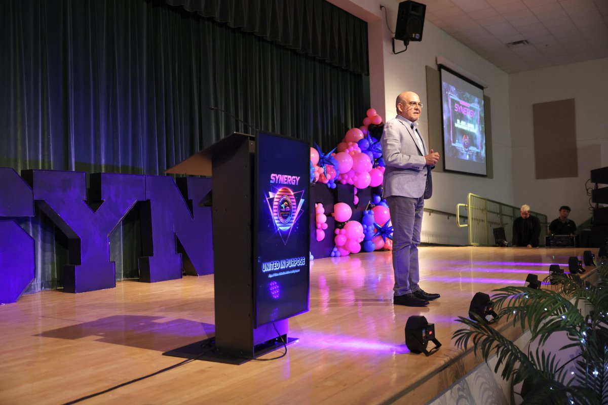 SuptDotres's tweet photo. Today, we officially kick off SYNERGY 2026 @MDCPS’ summer professional development conference for school principals! We are launching three unforgettable days of alignment, passion, and collaboration under this year's theme: United in Purpose. As we prepare for a world-class lineup, remember that everything we do builds toward a crescendo of student success. Bring the hype and start strong, because the most important work is ahead of you in the classrooms and communities we serve. Let’s make this year unforgettable! #Synergy2026 #YourBestChoiceMDCPS