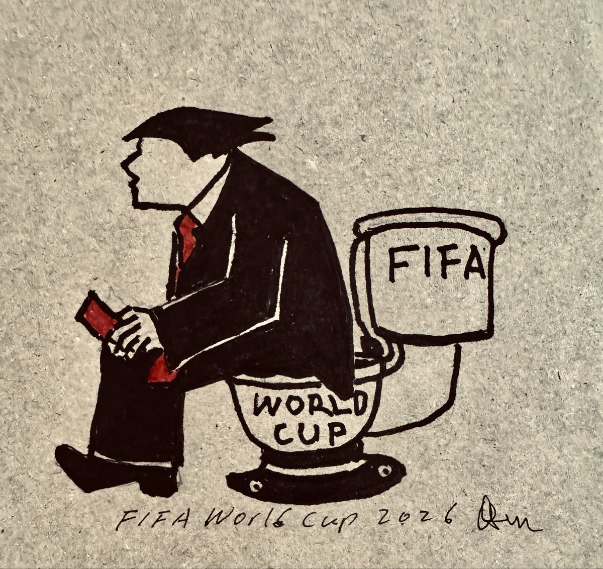 sun_qiwei's tweet photo. Who Can Stop the Shit? #FIFA #FifaWorldCup #redcard #Fifaworldcup2026 https://t.co/CodBlmIG5B