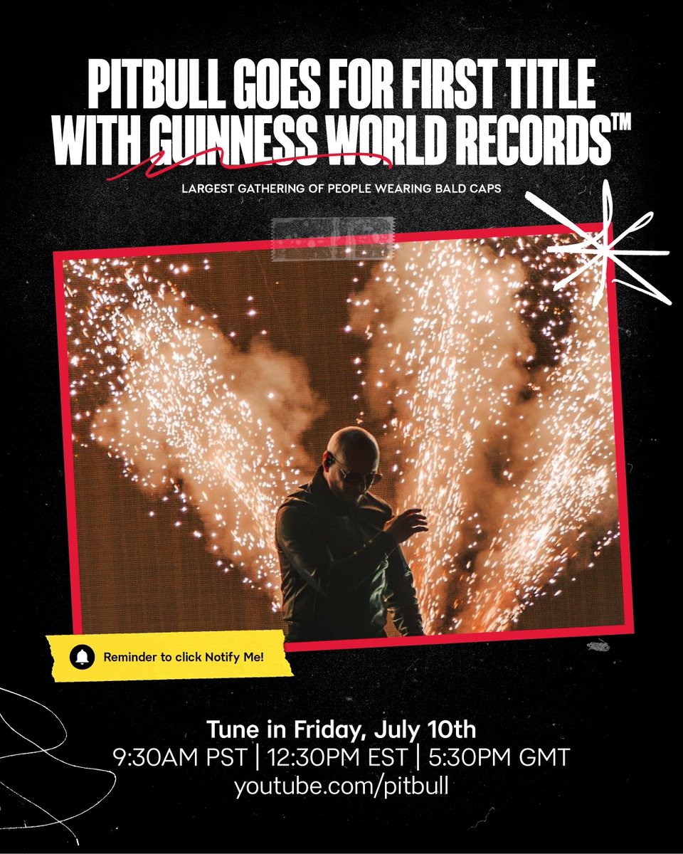 pitbull's tweet photo. Watch me make history LIVE from @BSTHydePark in London this Friday July 10

Press NOTIFY ME so you don't miss it… DALEEE 

https://t.co/yzjKUU6oyl https://t.co/yHVbHYcXwS