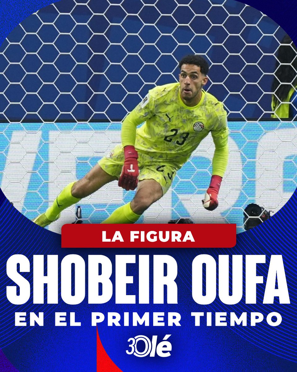 DiarioOle's tweet photo. EGIPTO GANA AL DESCANSO 🇪🇬

🧤 Argentina chocó con el arquero Shobeir Oufa, que le tapó un penal a Messi y sacó varias pelotas más

⚽️ Yasser Ibrahim marcó el tanto de los africanos

🇦🇷💪 ¡Vamos Selección! ¡Arriba! https://t.co/06cP4vGRZP