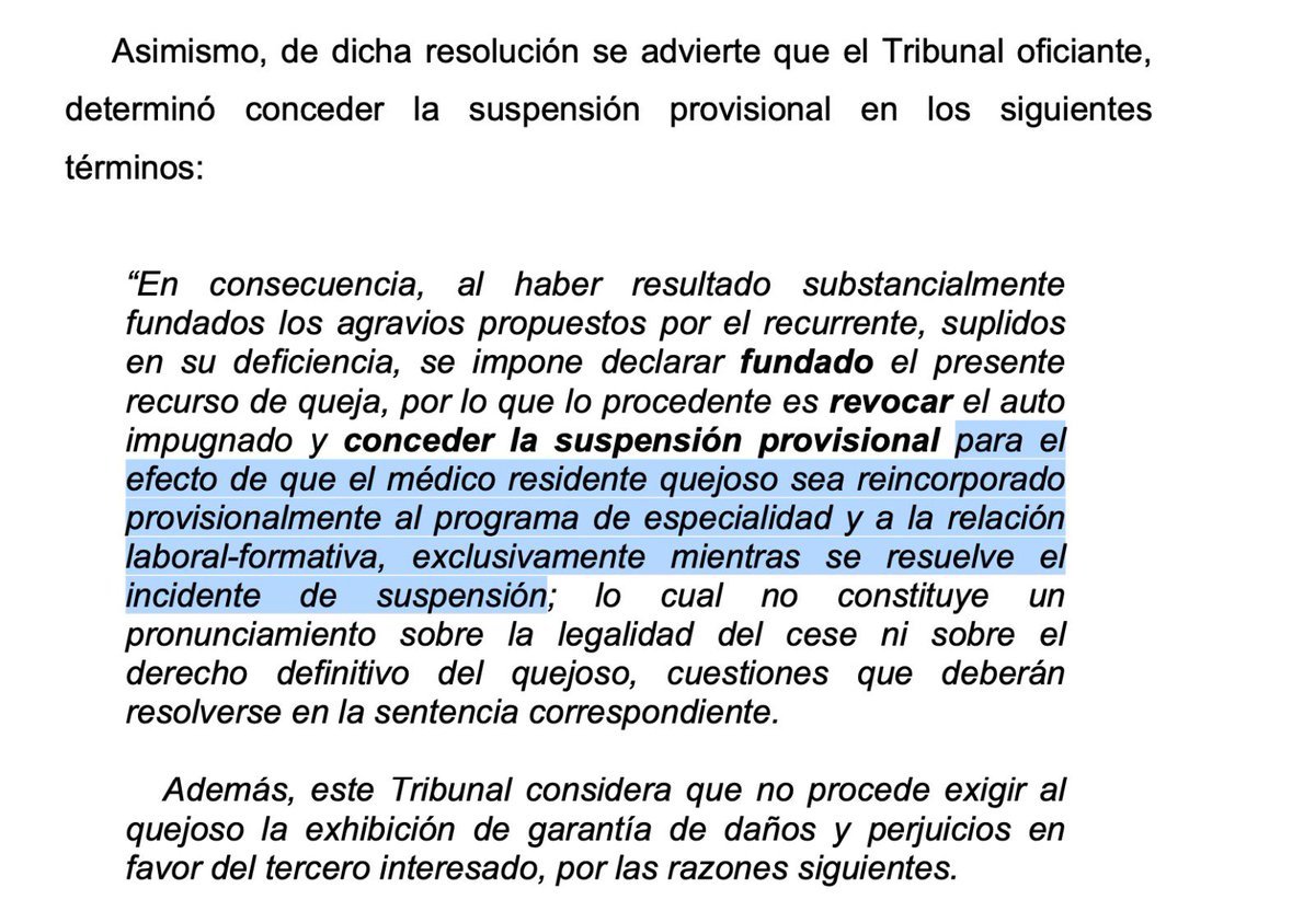 medicojurista's tweet photo. Logré que un Tribunal ordenara:

Que un #MédicoResidente despedido fuera reincorporado a su sede. 🤩

Normalmente eso no es extraordinario 🤔

Es lo común después de un laaaargo juicio 😮‍💨

Pero aquí está el detalle:

El juicio apenas va a comenzar 😌🫰

Y la orden ya está dada 💪 https://t.co/BLv6X4jODL