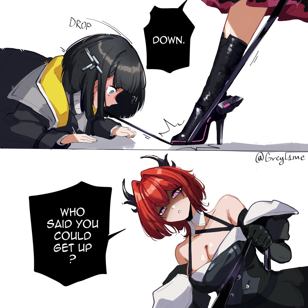_master117's tweet photo. Let's not get hasty Endmin...🎨@/GreyL1me https://t.co/TB5Ua0pOQF