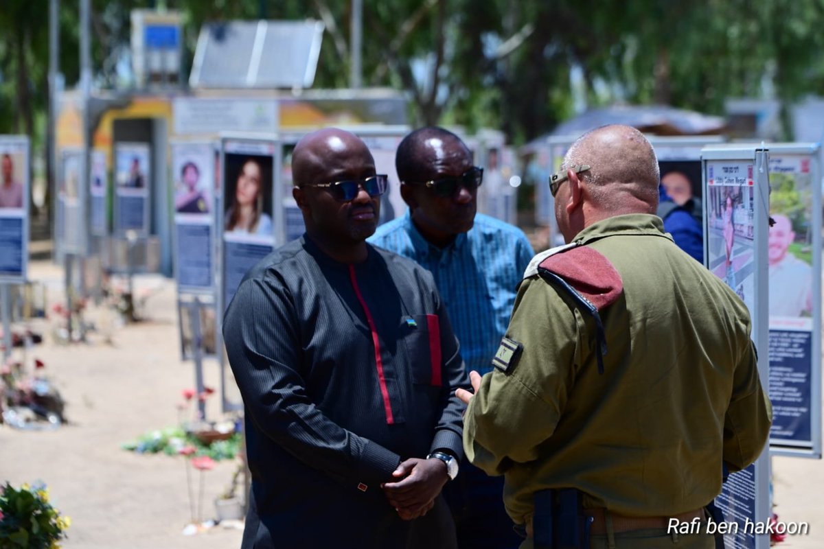 RwandaMFA's tweet photo. Later today, Minister @onduhungirehe visited the Nova Music Festival Memorial Site in Re’im, southern Israel, to pay tribute to the victims of the 7 October 2023 terrorist attack and honour their memory. https://t.co/RUkuJO7LC6