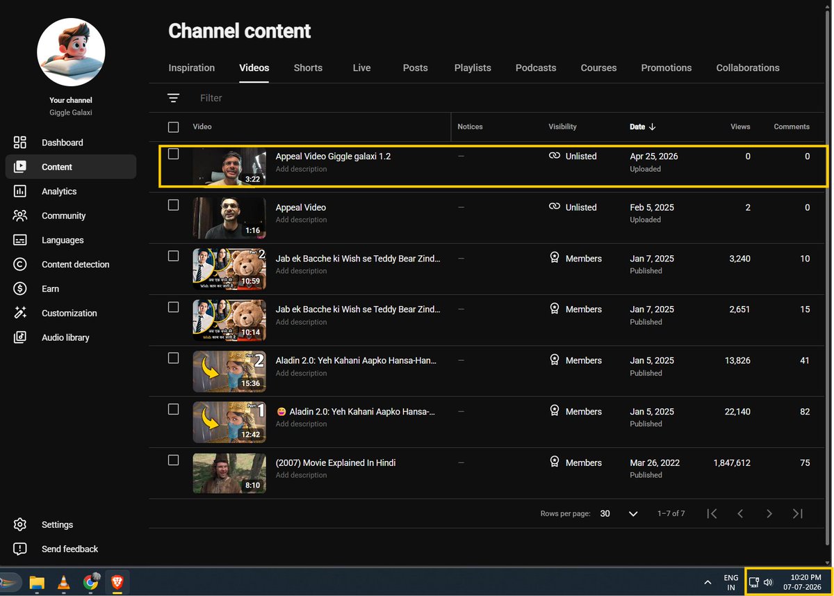 Deepak001516's tweet photo. Day 87. I'm still waiting for a genuine human review. You concluded my channel contains Inauthentic Content, yet my appeal video explaining my complete creation process and the value I add still has 0 views. Please watch my appeal before making a decision. @TeamYouTube @YouTube https://t.co/otsWzGKxIM