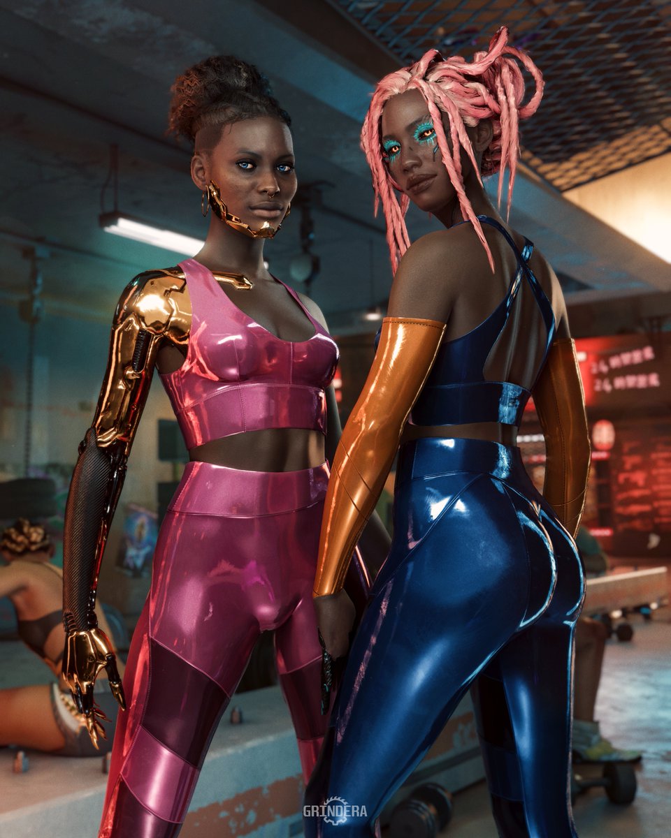 Grindera666's tweet photo. Nora &amp; Titania 🍑

#Nora #Titania #PCgaming #photomode #Cyberpunk2077 #PhantomLiberty #virtualphotography #worldofVP https://t.co/M59BT6eGXB