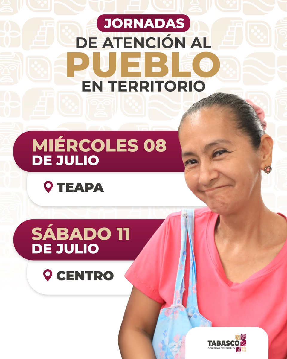 TabascoJavier's tweet photo. Esta semana estaremos en Teapa y Centro, con las Jornadas de Atención al Pueblo en Territorio.
¡Les esperamos! https://t.co/aUmdrqSvVf