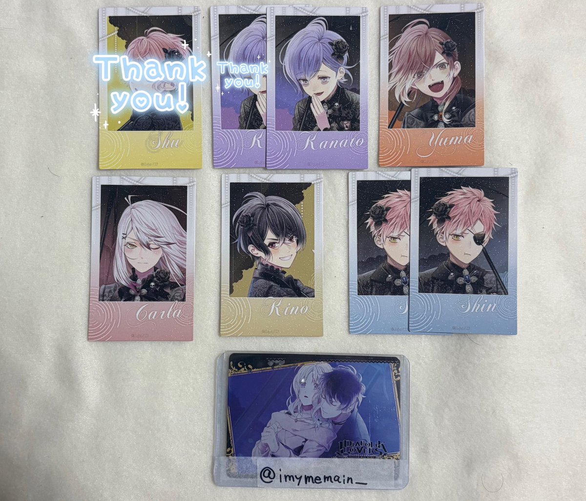 imymemain__'s tweet photo. [交換] DIABOLIK LOVERS   ディアラバ ディアラヴァ MILLENNIUM PARASOL MP ポラ風ラメカード ポラカ

【譲】カナト レイジ スバル コウ ユーマ カルラ シン

【求】同種ルキ＞異種ルキ

都内手渡しor郵送希望です
検索からもお気軽にお声掛けください https://t.co/WHnPlxTMgM