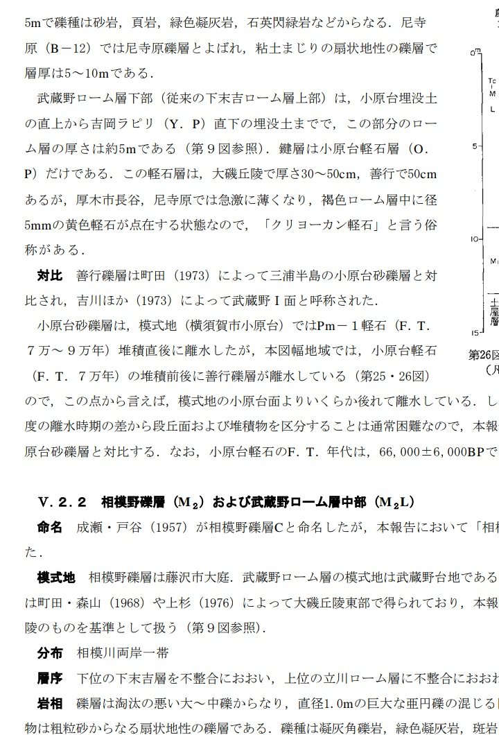 tmhhkk's tweet photo. 仕事で報告書を書くために参考文献を読んでいたら「クリヨーカン軽石」という美味しそうな地層名😋
他には「三色アイス」や「バヤリース」などと命名されていて、多摩地域を研究した地質屋は甘党が多いのか？ https://t.co/di7pZLuCUR