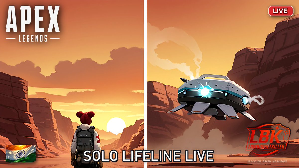 LowBudgetKiller's tweet photo. LIVE on Apex Legends. Solo Lifeline kill hunt, competitive pace, ranked on deck if the queues look right. Pull up.

https://t.co/TQYWFU6SJ9 https://t.co/X9XcR1UtDw