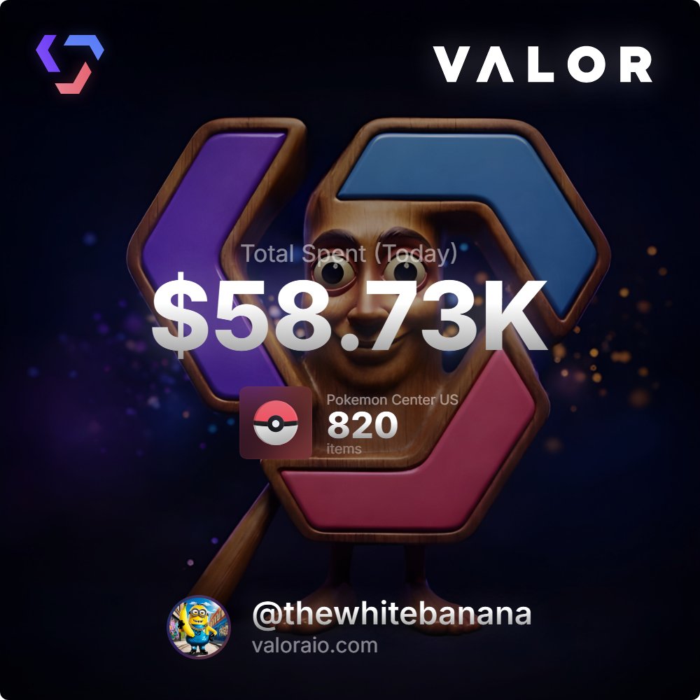 ValorAIO's tweet photo. $300,000 Spent ⟡ 4 Users ⟡ 1 DROP. 

Imagine the math on the rest of our userbase.... 🤓 https://t.co/785ixOwMVc