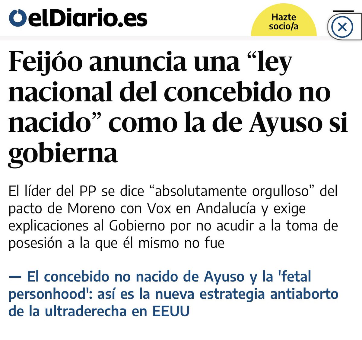 pedro_casares's tweet photo. En menos de 48 horas Feijóo ya ha anunciado dos recortes si algún día llegase a gobernar.

La primera amenaza: los derechos de las mujeres.

La segunda amenaza: los derechos laborales de la clase trabajadora.

El PP de siempre con su programa de siempre, recortes y retrocesos. https://t.co/9mZSN9h5oN