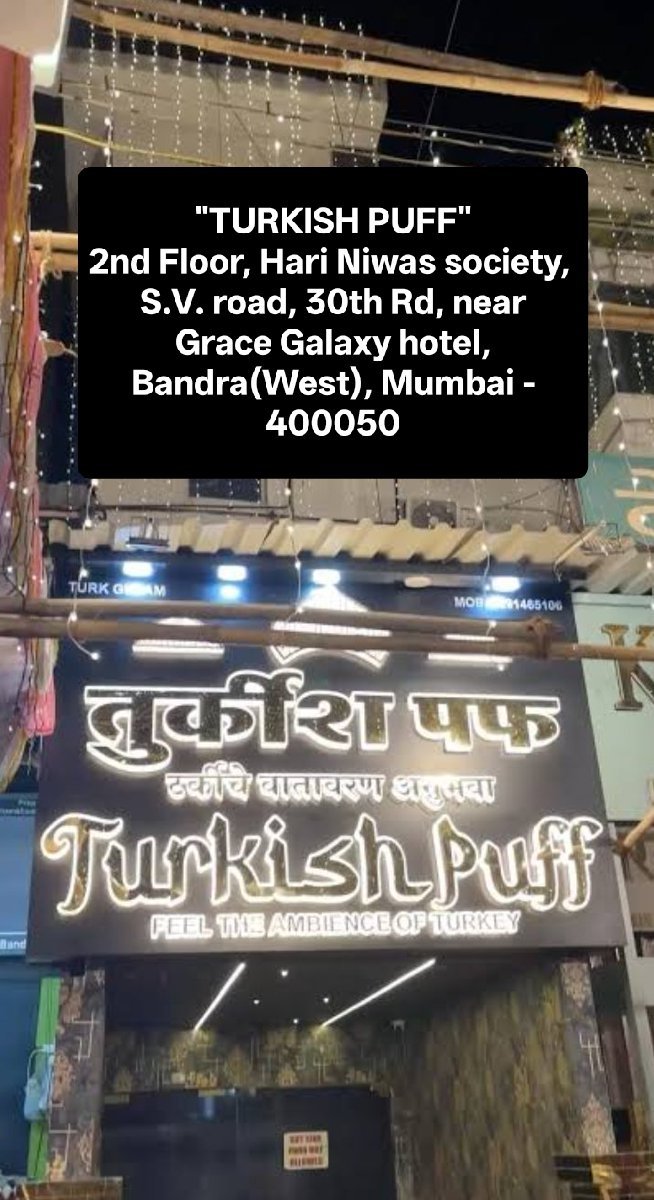 DMJadhav110787's tweet photo. 🚨 REMINDER 5 | Every day without a thorough, impartial and surprise verification of repeated credible public complaints and multiple Police Control Room calls further undermines public confidence in equal enforcement of the law. 🚨 @MumbaiPolice

Respected Sr. PI Ravindra Salunkhe, @BandraPS,
Repeated credible public complaints continue regarding the alleged illegal tobacco/hookah operations at "TURKISH PUFF", Hari Niwas Society, S.V. Road, Bandra (West), Mumbai – 400050.

Yesterday Night Several calls were also made to the Police Control Room seeking immediate intervention (CFS Nos. 37410699, 37410895, 37411092, 37411398). However, no effective enforcement action appears to have been taken so far.

This continues to raise an important public question: When will strict action be taken if any violations are found after a proper inspection?

Kindly conduct an immediate surprise inspection to verify: 
✅ Police permissions
✅ Trade and Municipal licences
✅ Fire NOC and fire safety compliance
✅ Health Department approvals
✅ Compliance with tobacco/hookah laws
✅ All other mandatory statutory permissions
If any violations are found, appropriate legal action should be taken promptly, fairly and equally in accordance with the law.

Public safety, transparency, accountability and equal enforcement of the law must remain the highest priority.
@CPMumbaiPolice @DcpZone9Mumbai @AddlCPWestMum @mybmc @mybmchealth @mybmcHealthDept @mybmcWardHW @CMOMaharashtra @Dev_Fadnavis @Devendra_Office @DGPMaharashtra @maharashtra_hmo @ShelarAshish @CollectorMsd @HMOIndia @narcoticsbureau @TV9Marathi @timesofindia @mataonline @EconomicTimes @mid_waytimes @bandrabuzz @ANI @the_hindu @FDA_MAHARASHTRA @Tukaram_IndIAS
#Reminder5 #BandraWest #Mumbai #PublicSafety #CitizenSafety #RuleOfLaw #MumbaiPolice #FireSafety #PublicHealth #TobaccoControl #Hookah #IllegalHookah #ZeroTolerance #InspectAndAct #StrictEnforcement #Compliance #Accountability #SafeMumbai #ActNow