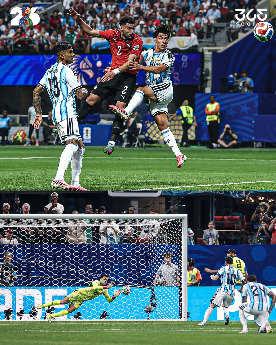 365scoresarabic's tweet photo. للتاريخ يا رجالة مصر! 🇪🇬🫡

شوط أول تاريخي يقدمه منتخب مصر، بقيادة مصطفى شوبير الذي تألق بسلسلة من التصديات الرائعة، أبرزها التصدي لركلة جزاء نفذها ليونيل ميسي. 🧤

أما ياسر إبراهيم، فهو عريس الشوط الأول بعدما سجل هدف التقدم، على أمل أن يكون هدف الفوز الذي يقود الفراعنة إلى إنجاز تاريخي. ❤️🏆

#مصر #الأرجنتين #كأس_العالم #365ScoresArabic