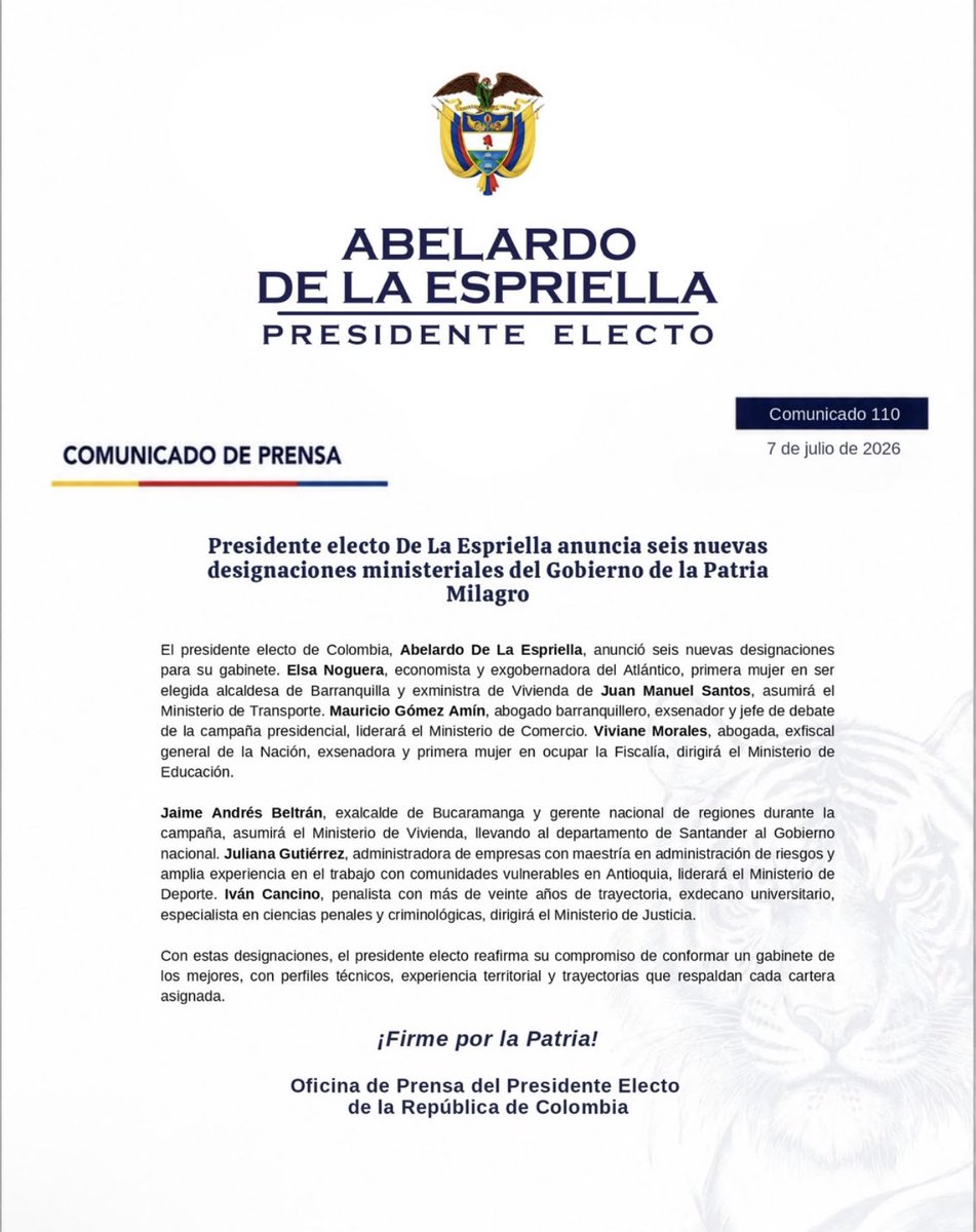 HaroldAbueta's tweet photo. Información de último minuto. Nuevas designaciones ministeriales. https://t.co/qz1KIpctEc