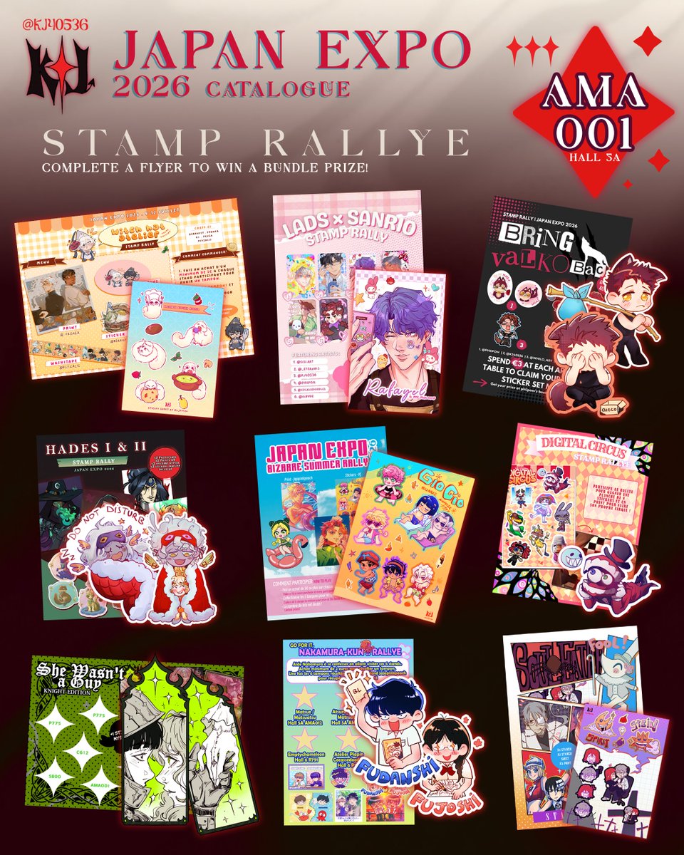 kj40536's tweet photo. japan expo 2026 catalogue ✨
HALL 5A - BOOTH AMA001
i'm tabling with @la_PASSHONE and Marion Ngoc Ha !

2 free valko stickers for any lads purchase above 10€!! #bringbackvalko https://t.co/ooo5ShVSCG