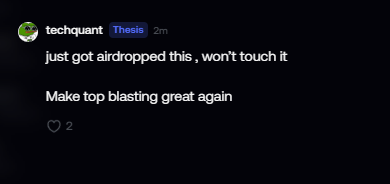 KryptonicMan's tweet photo. Make Topblasting Great Again. $MTGA

Sent 65% supply to @Dprisav 

Send it.

CA: AWCFVGA55ccsFz5BzVgRQqt4Fa6eumrdGd6MCMdZY6WR https://t.co/dGLW06ul4h