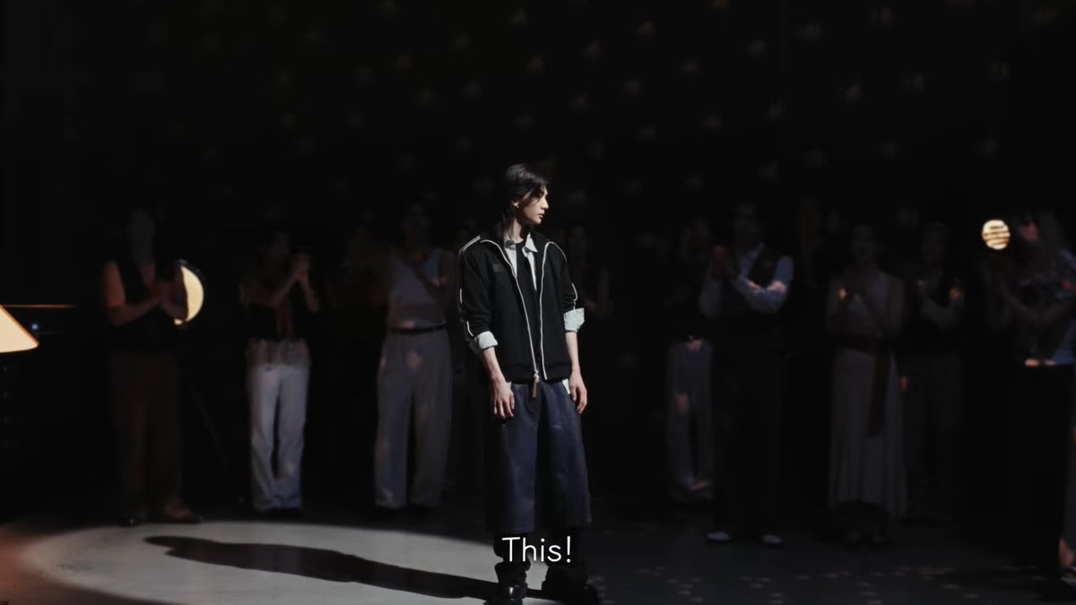 berrylinos's tweet photo. the more theories i see and rewatch, the more amazed i get. the whole modern reality depiction choices r so freaking cool and powerful. same faces, eery feeling, the menu of copy paste choices, filming someone in distress, the public execution, clapping to the same tune. wow https://t.co/ZXUAUTBgoD