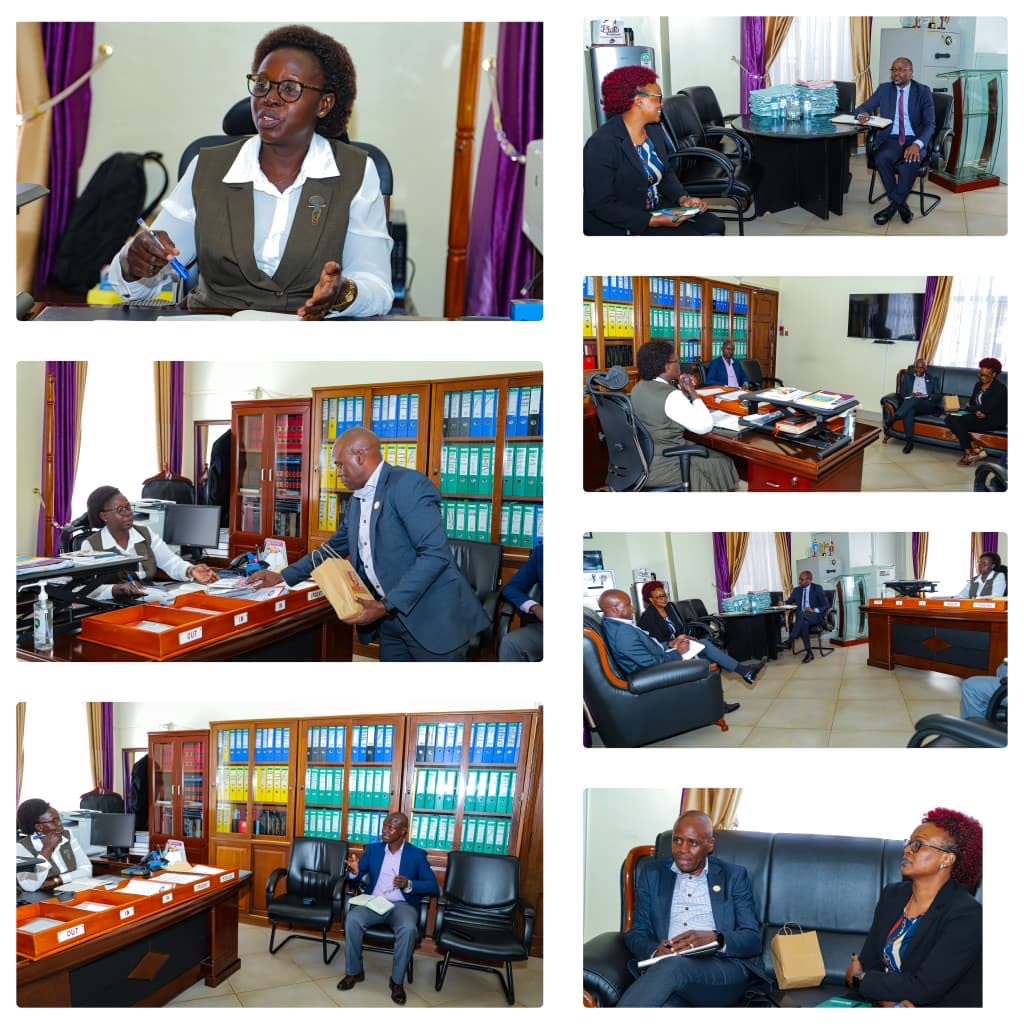 JudiciaryUG's tweet photo. The Chief Registrar, HW Agnes Alum, today hosted a team from Redeem International in her chambers at the Judiciary Headquarters in Kampala, to discuss opportunities for collaboration aimed at improving access to justice for vulnerable persons.

The courtesy call was intended to introduce Redeem International’s work in Uganda, share its experiences supporting vulnerable communities, and explore areas of partnership with the Judiciary.

The delegation comprised Mr. Paul Woniaye, Director of Programme Management, Mr. Timothy Lubuulwa, Community Engagement Consultant, and Ms. Rita Asiimwe, Legal Consultant. Also present was HW Koisa Kasibayo, Deputy Registrar in the Chief Registrar’s Chambers.

During the meeting, the Redeem International team briefed the Chief Registrar on the organisation’s work supporting widows, orphans and other vulnerable persons affected by succession-related property grabbing and land disputes. The Christian-founded non-governmental organisation explained that it provides legal representation to indigent clients in civil matters and works alongside state prosecutors in criminal proceedings to ensure victims obtain justice and that cases are handled expeditiously.

The delegation noted that since commencing operations in Uganda in 2020, Redeem International has worked closely with law enforcement agencies and other justice sector institutions to protect vulnerable people from unlawful evictions, land grabbing and property-related violence. They said many beneficiaries have successfully recovered their land, while the prosecution of offenders has helped deter similar offences.

The team, however, highlighted challenges in enforcing recently enacted criminal provisions relating to land and succession matters, observing that some cases involving alleged criminal offences are instead redirected to the civil justice system. They proposed closer collaboration with the Judiciary to strengthen understanding and application of the new legal framework and expressed interest in formalising the partnership through a Memorandum of Understanding.

HW Agnes Alum welcomed Redeem International’s commitment to providing legal assistance to indigent and vulnerable members of society, describing the organisation’s work as an important contribution to improving access to justice.
“I am happy to know that there are people willing to stand with and support the indigent,” she said.

The Chief Registrar encouraged the organisation to pursue strategic litigation where appropriate, noting that appeals to the High Court could help establish precedents that would guide lower courts in the interpretation and application of the law.

She also welcomed the proposal for collaboration and underscored the importance of continuous judicial training on emerging areas of law, particularly land and civil matters. She observed that the Judiciary, through the Judicial Training Institute, has several capacity-building programmes planned for Judicial Officers, especially as Magistrates prepare to exercise their enhanced jurisdiction, and said these programmes would provide an opportunity for Redeem International to contribute technical expertise.

HW Agnes Alum further encouraged the organisation to remain steadfast in pursuing matters that merit judicial determination, noting that well-prepared and persuasive legal arguments enable courts to develop jurisprudence on emerging legal issues, particularly where criminal and civil aspects of land disputes intersect