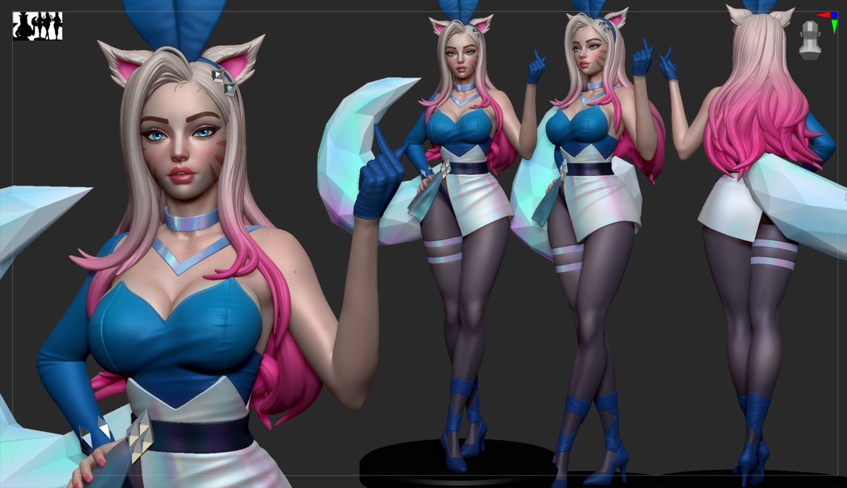Anatolij_3D's tweet photo. KDA Bunny Ahri WIP for 3d printing https://t.co/YMY1Wyw83b